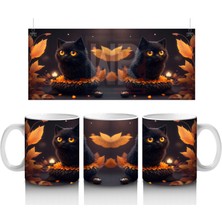 Karanlıkta Parlayan Cadı Kedi – Hediyelik Kahve Kupası