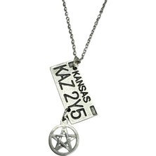 Supernatural Dean Winchester Plaka Kolye – Unisex Zincir Aksesuar Metal