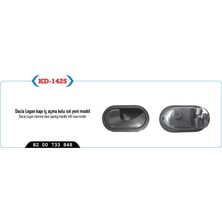 KD-1425 - Kapı Açma Kolu Iç Sol Siyah Logan Duster Sandero Tüm Modeller