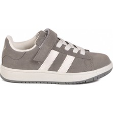 Cool Gri Nubuk Cırtlı Erkek Çocuk Sneaker