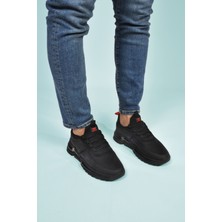 Walkway Siyah Kırmızı Bağcıklı Erkek Spor Ayakkabı