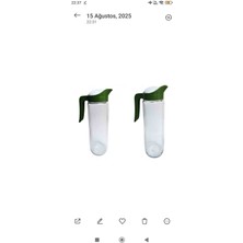 2 Adet Yeşil Kapaklı Cam Sürahi 1500 cc (2'li) Şık Modern ve Kullanışlı