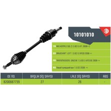 ANKA10101010 - Aks Sol Komple Kangoo Iıı 08> Dış Freze 27-Iç Freze 26-Uzunluk 675