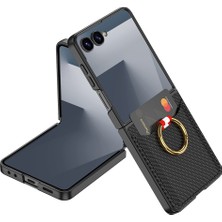 Samsung Galaxy Z Flip 7 Kılıf Yüzüklü Kartlıklı Kapak Zr-Kptakart
