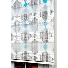 Geometrik Çizgiler Baskılı Plise Zebra Perde - Dijital Baskılı Zebra Stor Perde