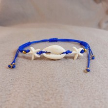 Crystal Atelier Deniz Kabuğu Yıldızlı Bileklik, Deniz Kabuğu Yıldızlı Örgü Makrome Bileklik, El Yapımı Ayarlanabilir Yazlık Bileklik, Makrome Bileklik, Yıldızlı Bileklik, Deniz Kabuğu Bileklik