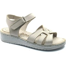 Kocamanlar 8712 Hakiki Deri Comfort Ortopedik Kadın Sandalet