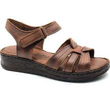 Kocamanlar 8712 Hakiki Deri Comfort Ortopedik Kadın Sandalet