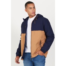 Altınyıldız Classics Erkek Lacivert-Vizon Standart Fit Normal Kesim Dik Yaka Soğuk Geçirmez İçi Polarlı Yan Cep Mont