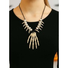 Parti Adresi Cadılar Bayramı Kemik Kolye Halloween Parti Aksesuarı