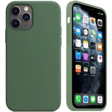 Piyasa Sepeti Apple iPhone 12 6.1'' İçi Kadife Silikon Kılıf Yeşil