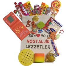 Nostaljik Lezzetler Kese Kırmızı Tetrisli Nostaljik Hediye Paketi 80'ler 90'lar