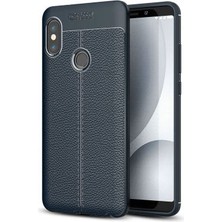 Redmi Note 5 Pro Kılıf Deri Görünümlü Yüksek Kaliteli Premium Silikon Kapak Rcv/niss