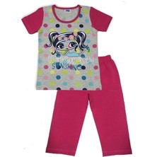 Kız Çocuk Kısa Kollu Pijama Takımı