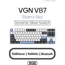 Vgn V87 Rgb Gaming Kablosuz Mekanik Klavye Gasket (2.4ghz Kablosuz, Bluetooth, Kablolu Usb-C)