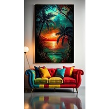 Özkacar Group Gün Batımı Manzara Ev Duvar Salon Güzellik Salonu Ofis Dükkan Dekarasyon Kanvas Tablo