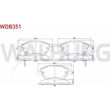 WALBURG-WDB351 - Fren Balatası Ön Corolla 07>12 Aurıs 07>12