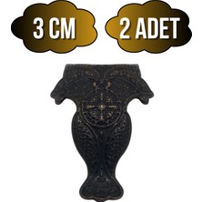 Lüx Metal Ayak Çeyiz ve Hediye Kutusu Mobilya Ayağı(3cm)(Bronz)