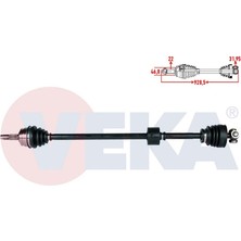 VEKA-FI-8018 - Aks Sağ Komple Tempra 1.4i 928MM