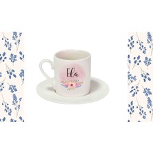 Çicekli Isimli Türk Kahvesi Fincan Takımı