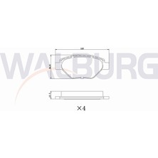 WALBURG-WDB402 - Fren Balatası Ön Megane Iı 02> 1.4 Bnz. Hb