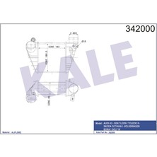 KALE-342000 - Turbo Radyatörü Audı A3 96<03 - Seat Leon Toledo Iı 01<06 - Skoda Octavıa I 01<06 - Volkswagen Bora Golf Iv 99<06 1.8t 1.9tdı (At/mt) [brazıng] [183X189,5X85]