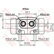 TRW-BWD293 - Fren Silindiri Sağ Accent 1.3 1.5 94>00 Coupe 1.6 19MM