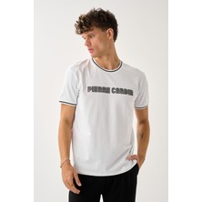 Bisiklet Yaka Baskılı T-Shirt