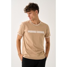 Bisiklet Yaka Baskılı T-Shirt