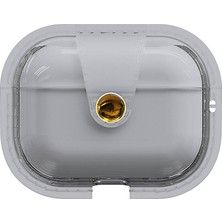 Airpods Pro 2 Uyumlu Zıvo Airbag 33 Darbelere Karşı Dayanıklı Magnetik Kılıf-Gri