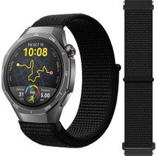 Huawei Watch Gt5 Pro 46MM Ile Uyumlu Ayarlanabilir Cırt Cırtlı Yumuşak Spor Kumaş Örgü Kordon