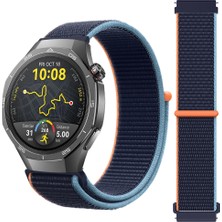 Huawei Watch Gt5 Pro 46MM Ile Uyumlu Ayarlanabilir Cırt Cırtlı Yumuşak Spor Kumaş Örgü Kordon