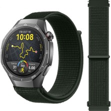 Huawei Watch Gt5 Pro 46MM Ile Uyumlu Ayarlanabilir Cırt Cırtlı Yumuşak Spor Kumaş Örgü Kordon
