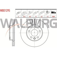 WALBURG-WBD1295 - Fren Disk Ön Transporter T4 96>03 5 Bijon Havalı 280MM