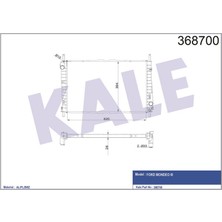 KALE-368700 - Su Radyatörü Ford Mondeo Iıı 1.8/2.0 16V 2.5V6 24V 00<07 (Mt) (Ac/nac) [brazıng] [620X394X26]