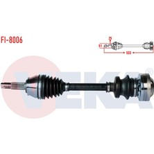VEKA-FI-8006 - Aks Sağ Komple Palıo Albea 01>06 1.3 Mtj 6 Cıvatalı 533MM