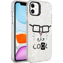 Apple iPhone 12 Kılıf Mermer Desenli Zıvo Marbello Kapak-Beyaz