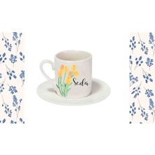 Çiçekli Isimli Türk Kahve Fincan Takımı