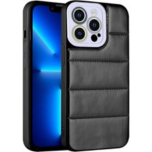 iPhone 13 Pro Uyumlu Kamera Korumalı Airbagli Renkli Zıvo Seksek Kapak-Siyah