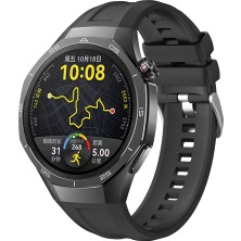 Huawei Watch Gt5 Pro 46MM Uyumlu Zıvo KRD-130 Silikon Kordon Strap Kayış-Siyah