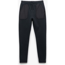 Cep Detaylı Şardonlu Beli Bağlamalı Pantolon Görünümlü Eşofman Altı