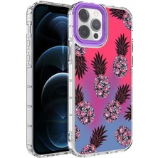 iPhone 12 Pro Max Kılıf Kamera Korumalı Renkli Desenli Sert Silikon Zıvo Korn Kapak-No6