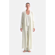 Dantel Detaylı Örme Sabahlık