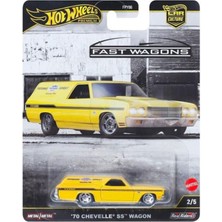 Premium Fast Wagons - '70 Chevelle Ss Wagon Vehicle - Sarı (1/64)