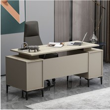 Branco Ofis Masası Kumtaşı Traverten (Sandalye Dahil Değildir)