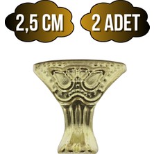 Pati Metal Ayak Çeyiz ve Hediye Kutusu Mobilya Ayağı(2,5cm)(Altın)