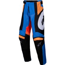 Alpinestars Youth Racer Melt Off-Road Motosiklet Pantolonu Oranj  Mavi  Beyaz