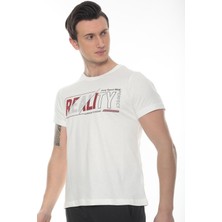 Erkek Realıty Baskılı T-shirt