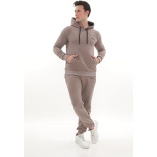 Kanguru Cepli Kapüşonlu 3 Iplik Kışlık Sweat Takım