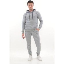 Kanguru Cepli Kapüşonlu 3 Iplik Kışlık Sweat Takım